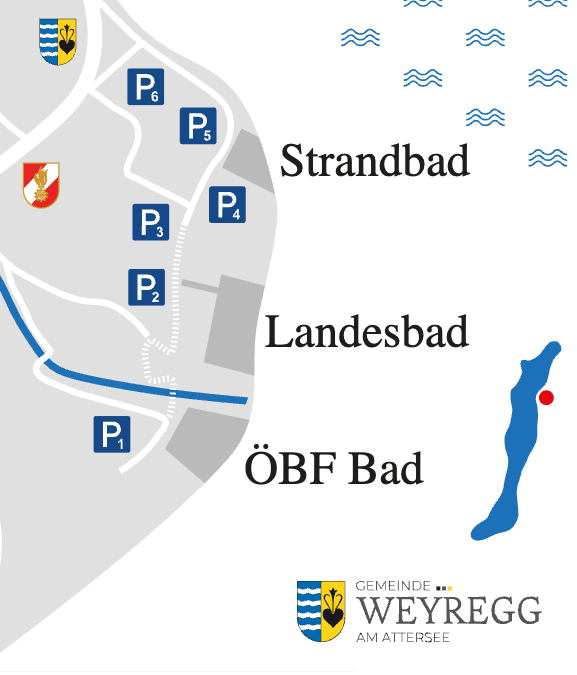 Parkleitsystem Boardübersicht Weyregg am Attersee